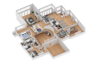 I will convert 2d to 3d floor plan