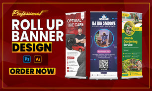 Design roll up banner, retractable banner, pull up banner