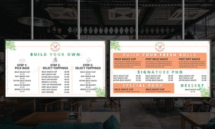 Design digital menu, digital menu board or animated menu