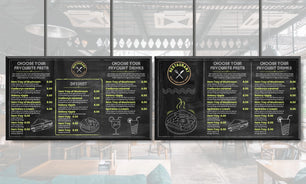 Design digital menu, digital menu board or animated menu