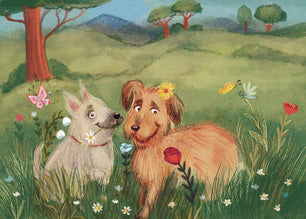Draw cute character illustrations in cartoon watercolor style