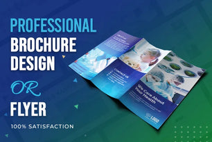 Do creative trifold bifold brochure and flyer design