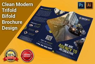 Do creative trifold bifold brochure and flyer design