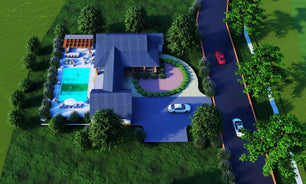 Design backyard front yard garden pool patio deck terrace 3d landscape rendering