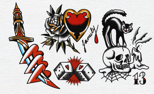 Draw custom American traditional tattoo design for you