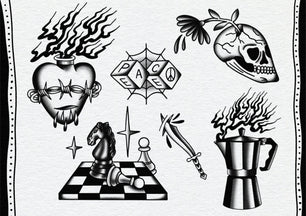 Draw custom American traditional tattoo design for you