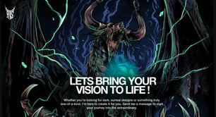 Create dark fantasy art illustration for albums cover, merch, tattoo