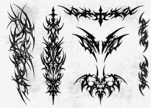 Create cyber sigilism and tribal for clothing and tattoo
