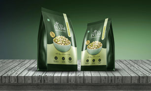 Design premium pouch bag packaging with front and back layout