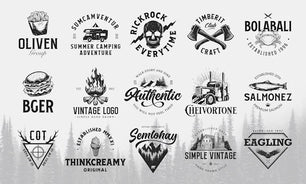 Custom retro-inspired vintage logo for your business (hand drawn - 1 concept)